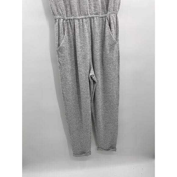 TruSelf Womens Soft Stretchy Vneck One Piece Jumpsuit Heather Gray XL NEW Pocket - Picture 10 of 14